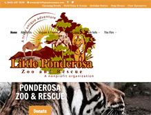 Tablet Screenshot of littleponderosazoo.com